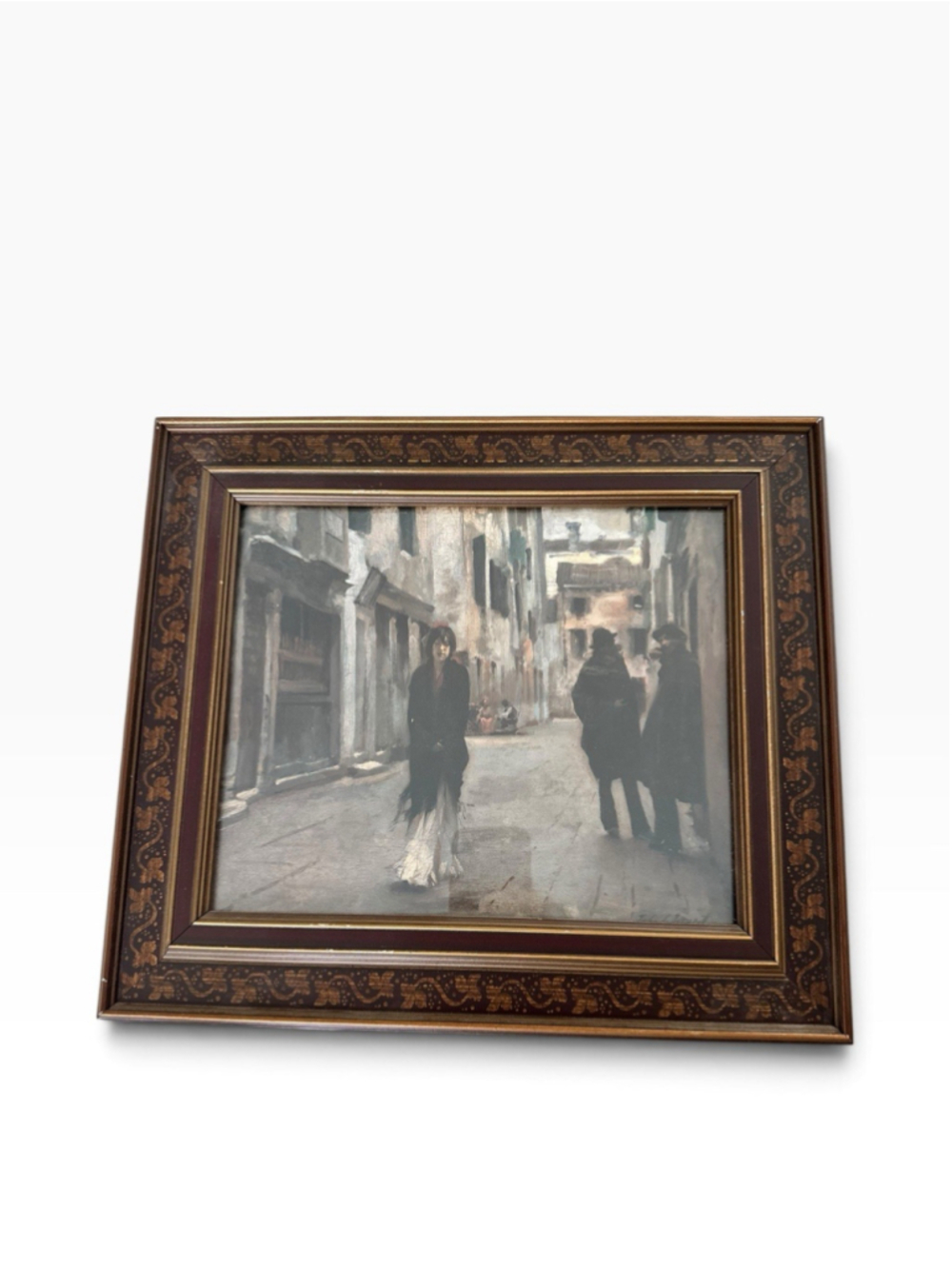John Singer Sargent "Street in Venice" Framed Oil On Wood Ntl. Gallery DC
